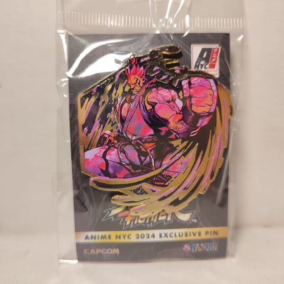 Street Fighter Akuma Painterly Series Enamel Pin Official Capcom Badge - Picture 1 of 2
